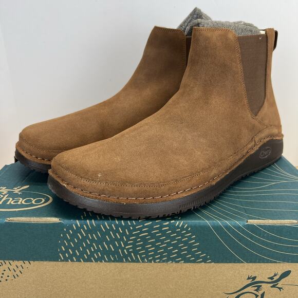Chaco Paonia Cinnamon Brown Suede Chelsea Boots Shoes Men’s Size 12 main image 5